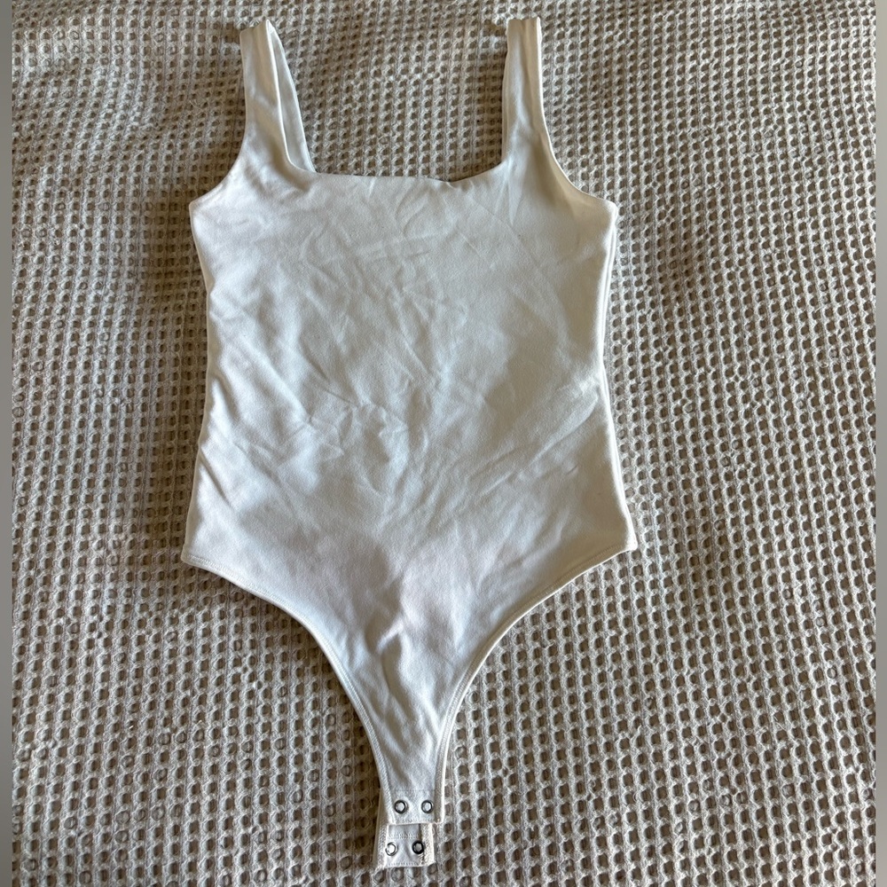 Abercrombie & Fitch Seamless Tank Bodysuit in White